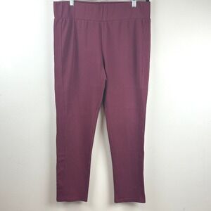 Logo by Lori Goldstein Burgundy Stretch Pants Large